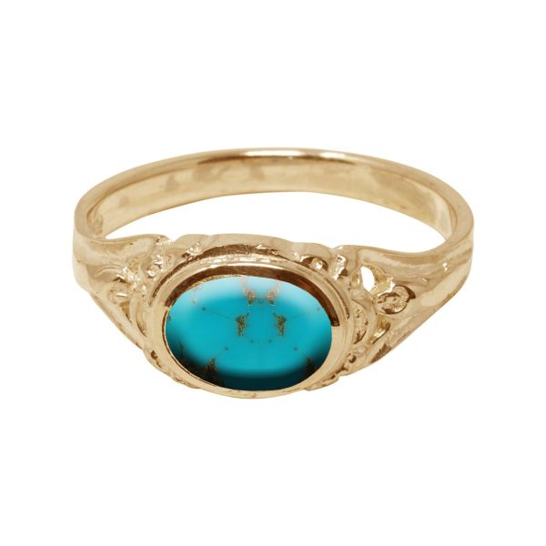 Yellow Gold Turquoise Ring