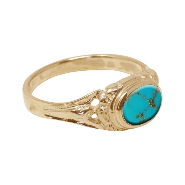 Yellow Gold Turquoise Ring