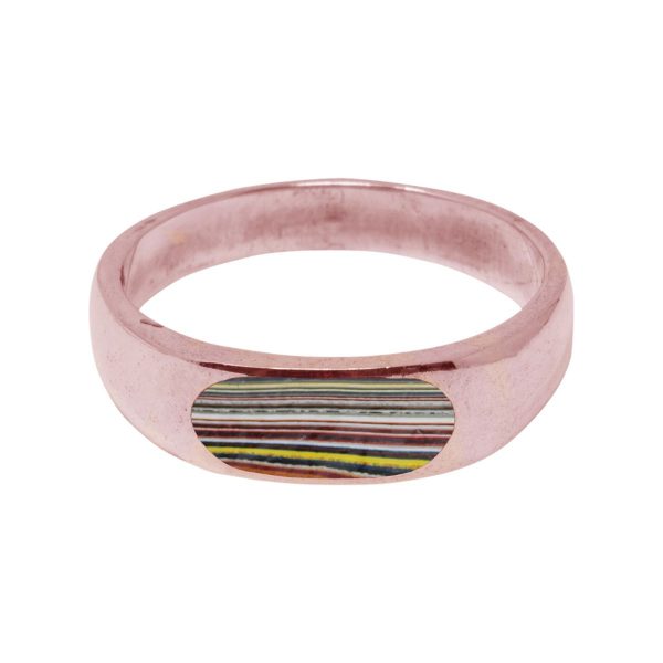 Rose Gold Fordite Ring