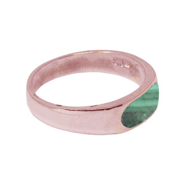 Rose Gold Malachite Ring