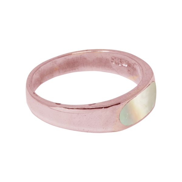 Rose Gold Mother of Pearl Ring