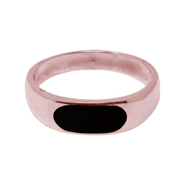 Rose Gold Whitby Jet Ring