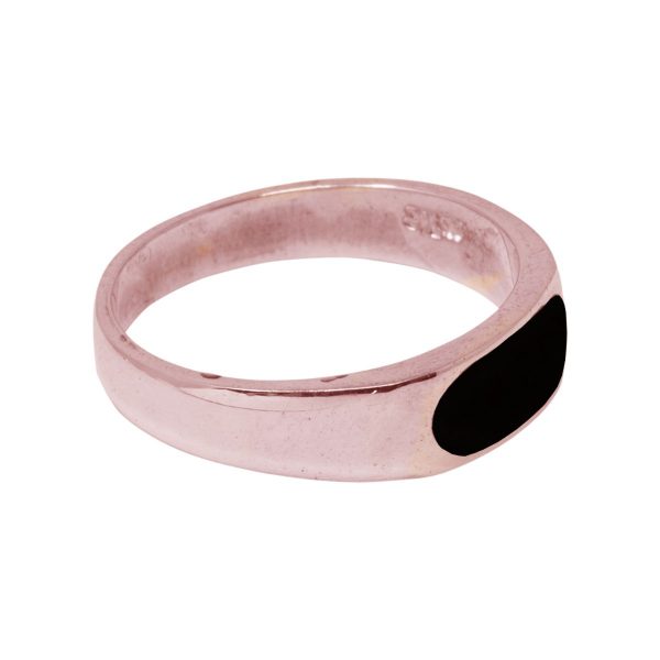 Rose Gold Whitby Jet Ring