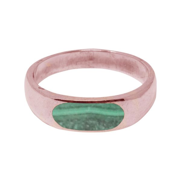 Rose Gold Malachite Ring