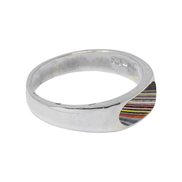 Silver Fordite Ring