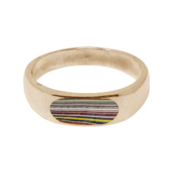 Yellow Gold Fordite Ring