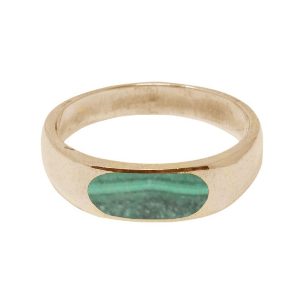 Yellow Gold Malachite Ring