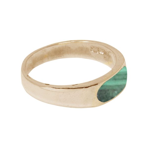 Yellow Gold Malachite Ring