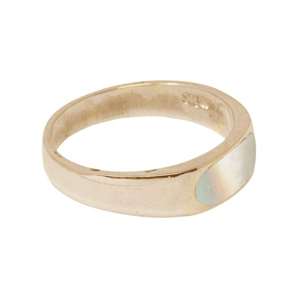 Yellow Gold Mother of Pearl Ring