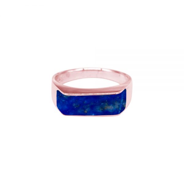 Rose Gold Lapis Ring