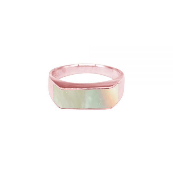 Rose Gold Mother of Pearl Ring