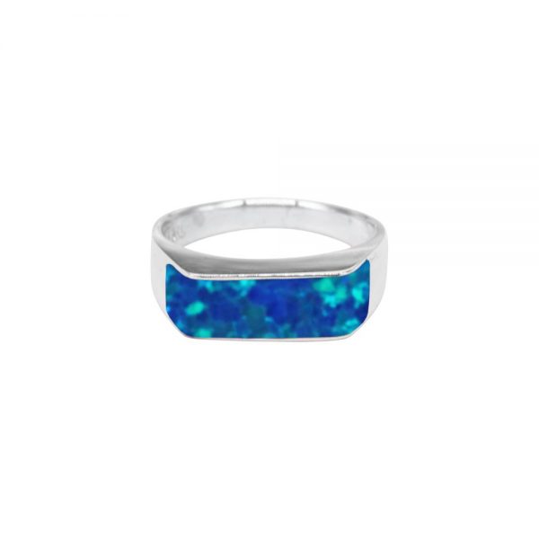 Silver Opalite Cobalt Blue Ring