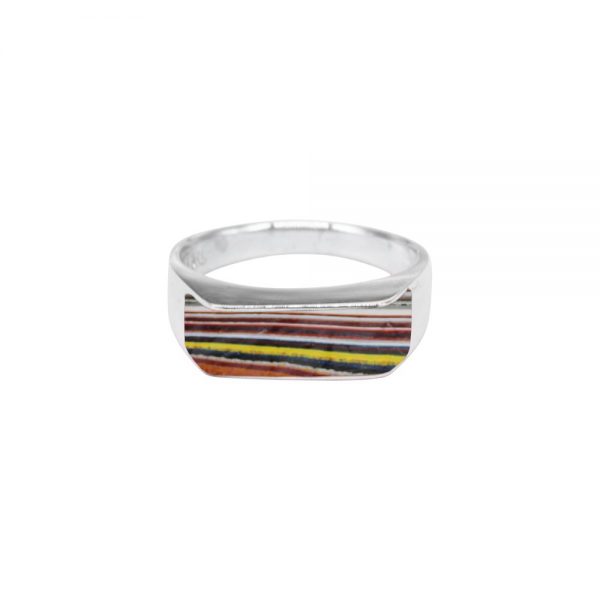 Silver Fordite Ring