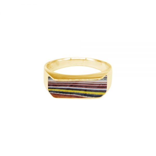 Yellow Gold Fordite Ring