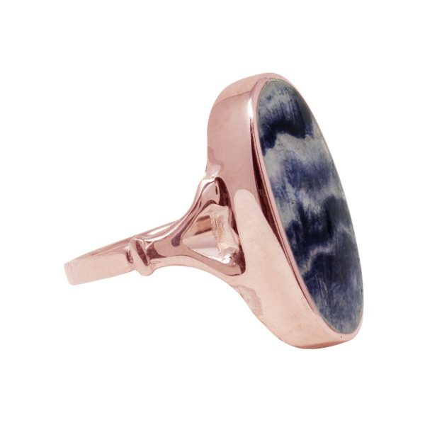 Rose Gold Blue John Oval Ring