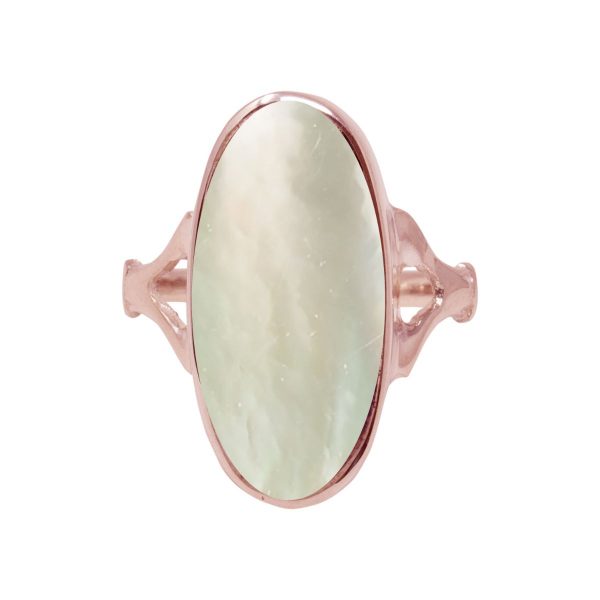 Rose Gold Mother of Pearl Oval Ring