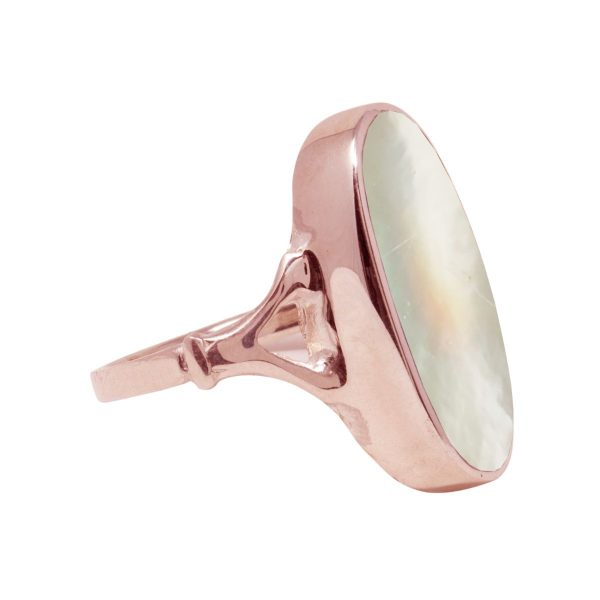 Rose Gold Mother of Pearl Oval Ring