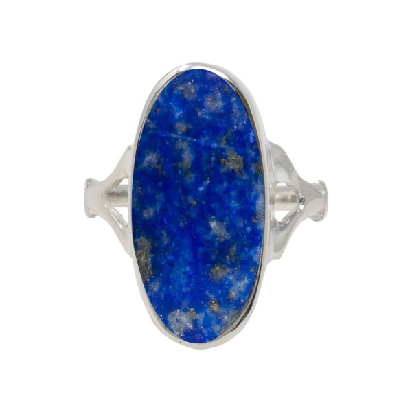 Silver Lapis Oval Ring