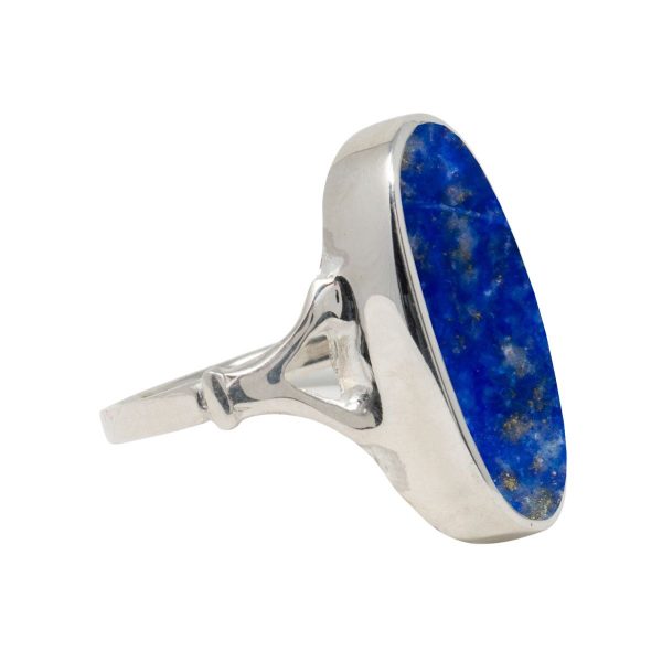 Silver Lapis Oval Ring