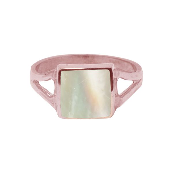 Rose Gold Mother of Pearl Square Ring