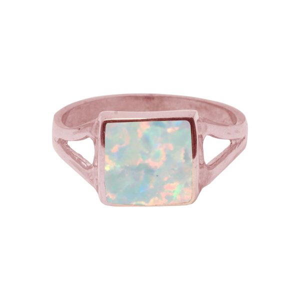 Rose Gold Opalite Square Ring