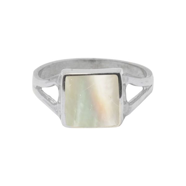 Silver Mother of Pearl Square Ring