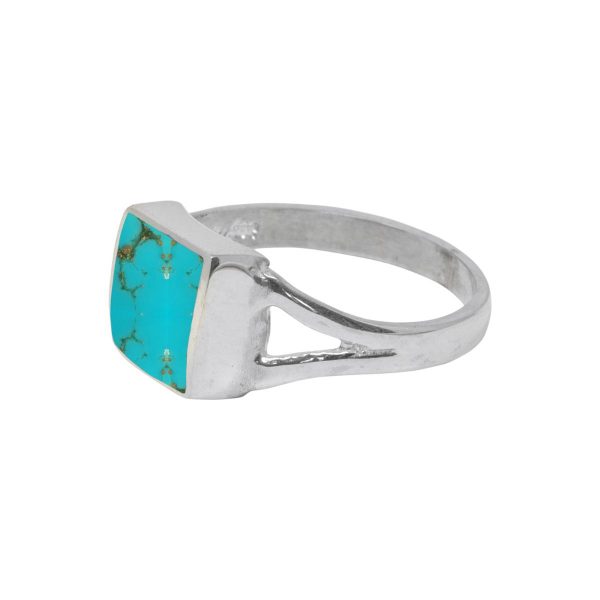 Silver Turquoise Square Ring