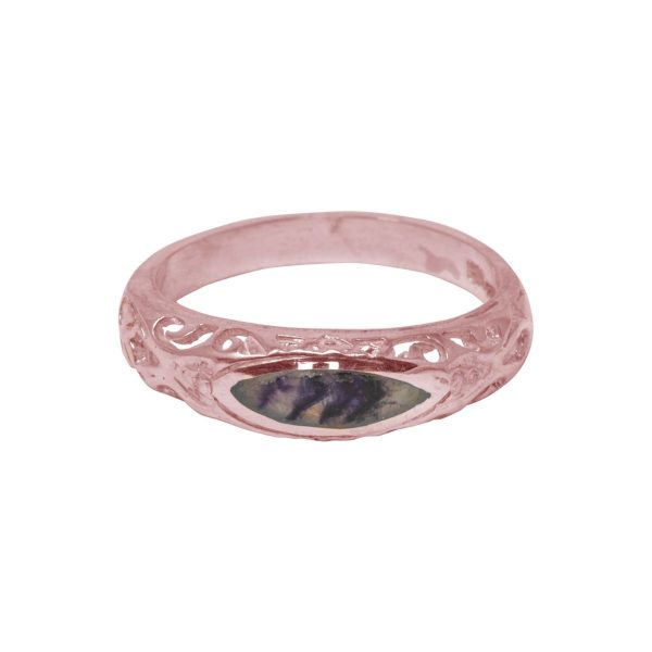 Rose Gold Blue John Ring