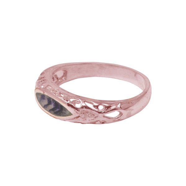 Rose Gold Blue John Ring