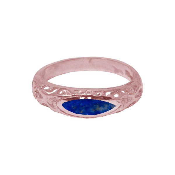 Rose Gold Lapis Ring