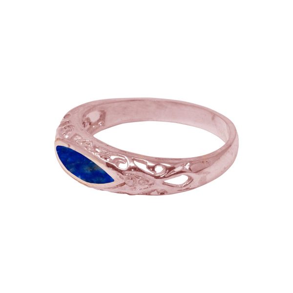 Rose Gold Lapis Ring