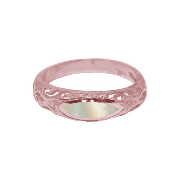 Rose Gold Mother of Pearl Ring