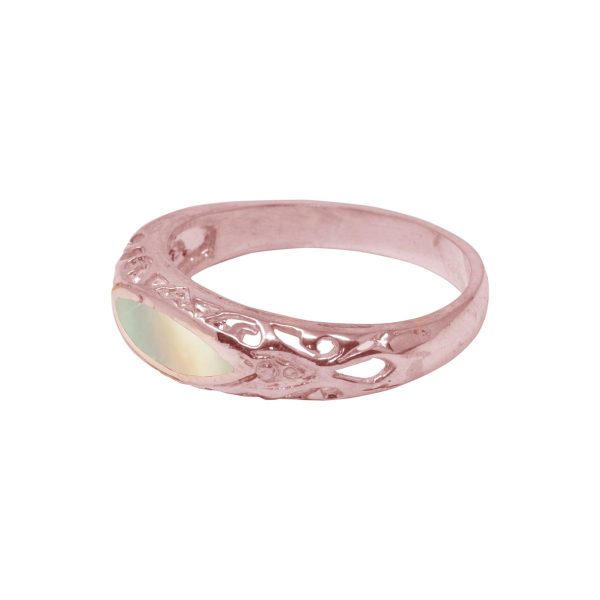 Rose Gold Mother of Pearl Ring