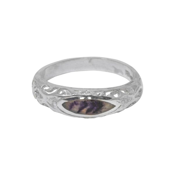 Silver Blue John Ring