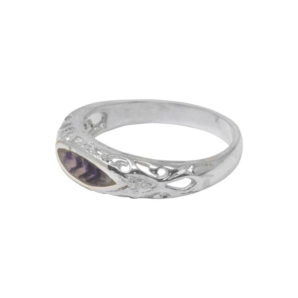 Silver Blue John Ring