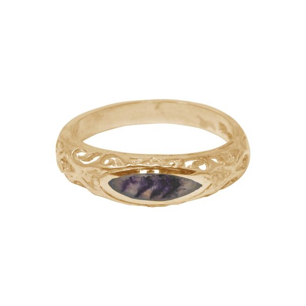 Yellow Gold Blue John Ring