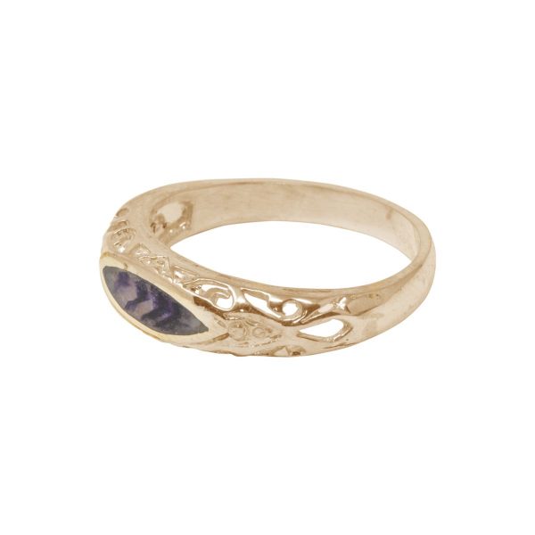 Yellow Gold Blue John Ring