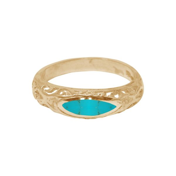 Yellow Gold Turquoise Ring