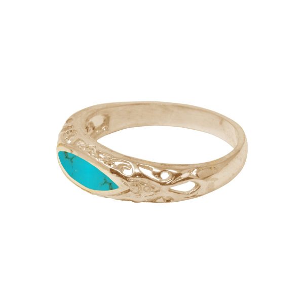 Yellow Gold Turquoise Ring