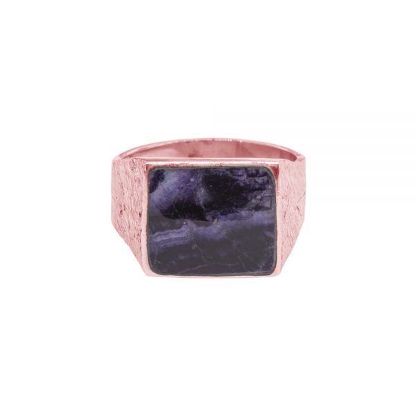 Rose Gold Blue John Ring