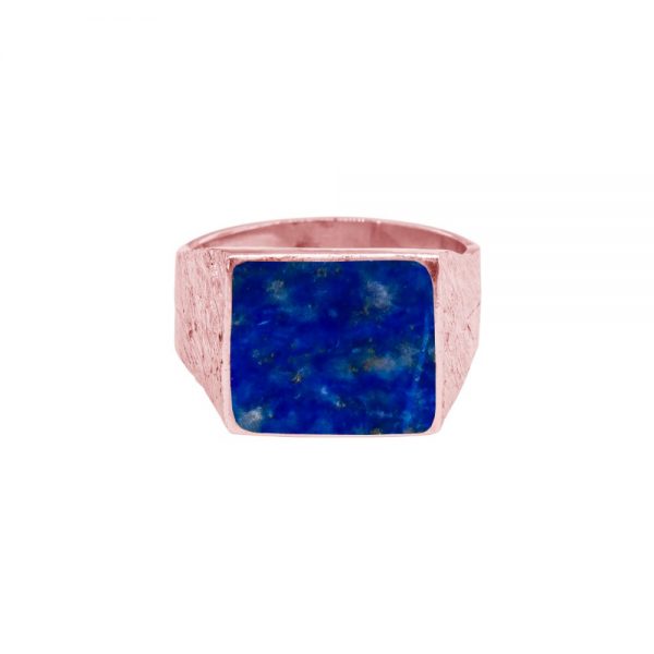 Rose Gold Lapis Ring