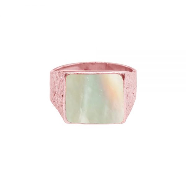 Rose Gold Mother of Pearl Ring