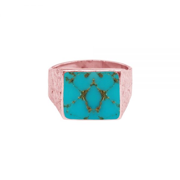 Rose Gold Turquoise Ring