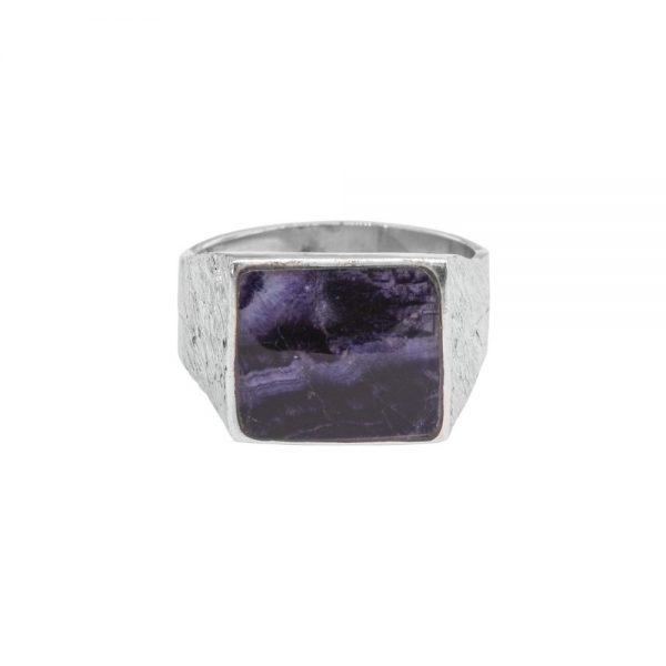 Silver Blue John Ring