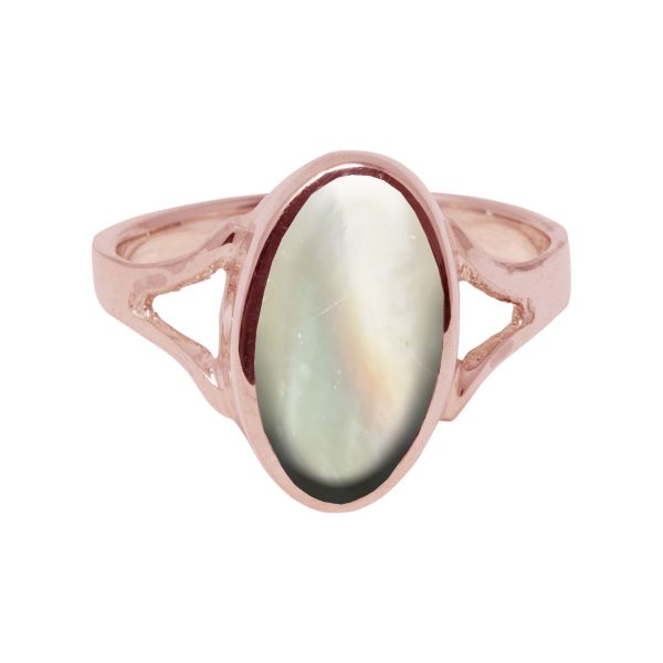 Rose Gold Mother of Pearl Oval Ring