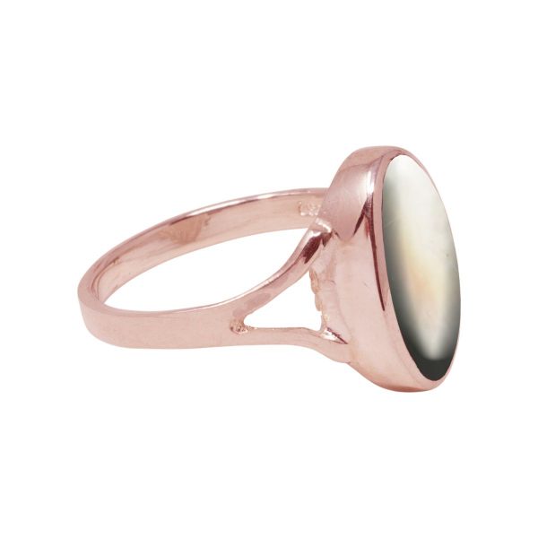 Rose Gold Mother of Pearl Oval Ring