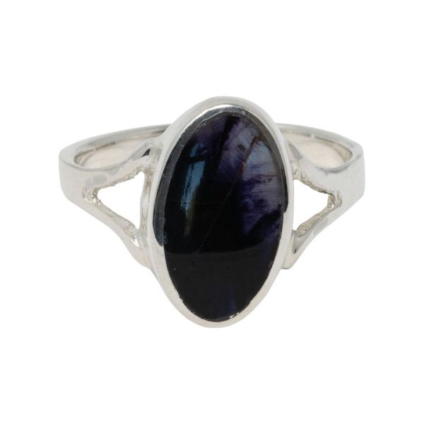 Silver Blue John Oval Ring