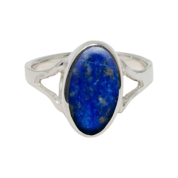 Silver Lapis Oval Ring