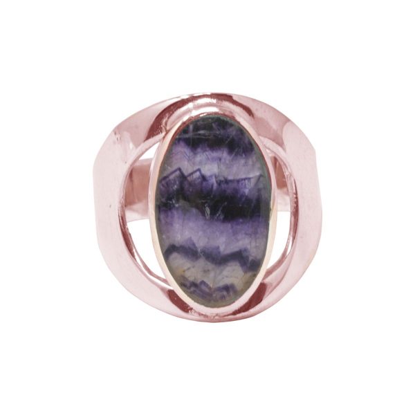 Rose Hold Blue John Oval Ring