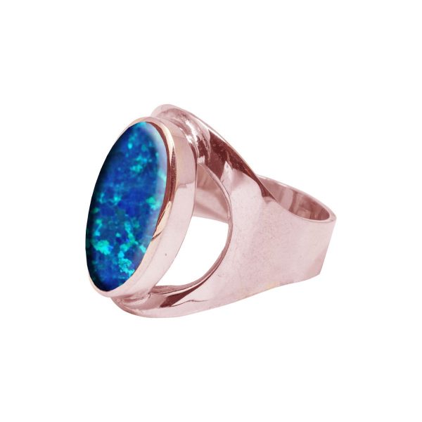 Rose Gold Opalite Oval Ring